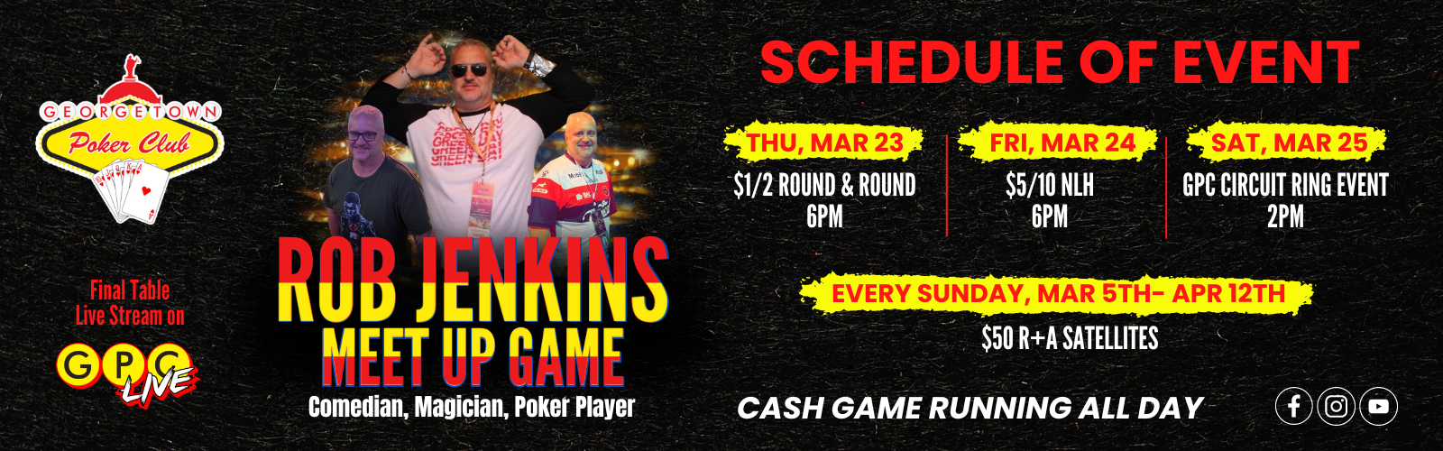 Rob Jenkins Meet Up Game – Comedian, Magician, Poker Player